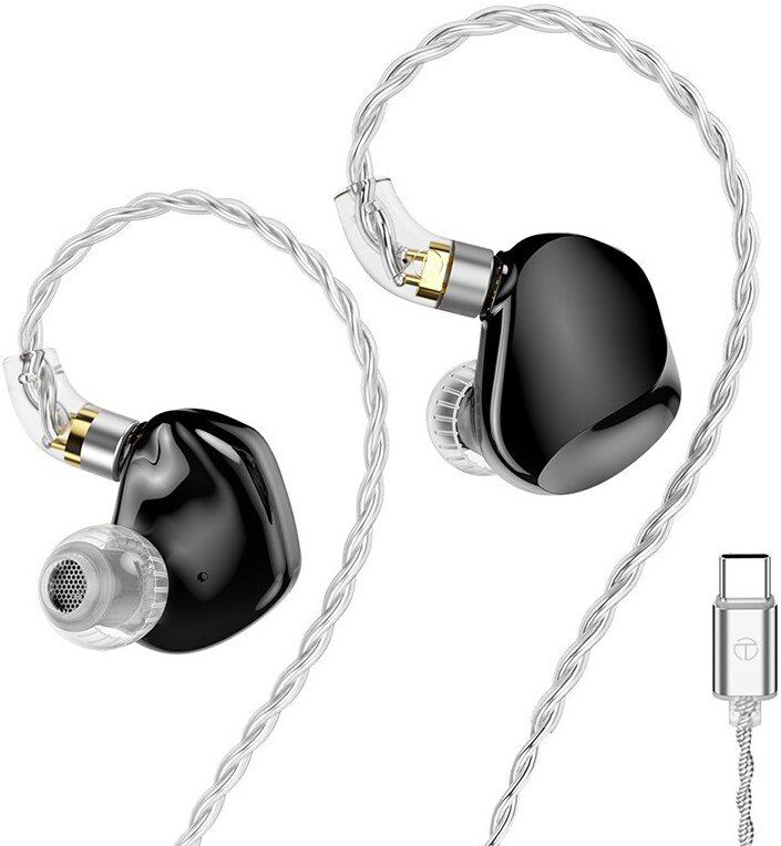 Наушники TRN VX Pro+ USB Type-C (черный, с микрофоном)