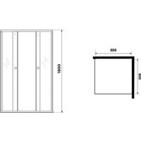 Душевой уголок Niagara Eco NG-1008-14QT 80x80x190 (черный/стекло тонированное)