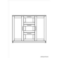 Комод Mio Tesoro Сириус 2 двери и 3 ящика 117x95 2.02.03.340.3 (дуб сонома)