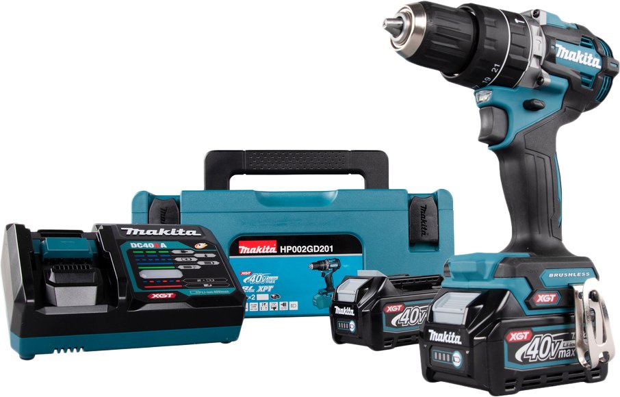 

Ударная дрель-шуруповерт Makita HP002GD201 (с 2-мя АКБ, кейс)