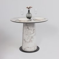 Кухонный стол Lepremo AV 2317 МДФ+керамика 900 (натуральный глянцевый Gold Jade/черный+HPL виктори натуральный)