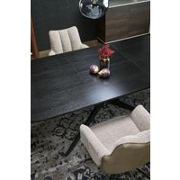 Кухонный стол Halmar Sandro 180-240/100/76 (черный/черный)