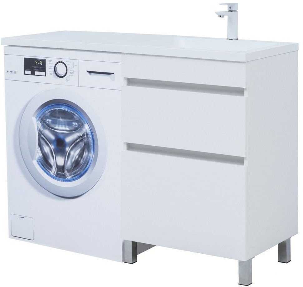 

Aquanet Тумба с умывальником Вега 120 R 332417 (белый глянец)