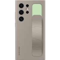 Чехол для телефона Samsung Standing Grip Case S24 Ultra (серо-коричневый)