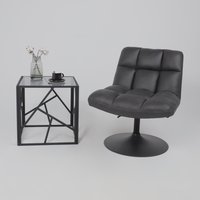 Интерьерное кресло AksHome Grande (экокожа, винтажный черный WATUSI 16/черный)