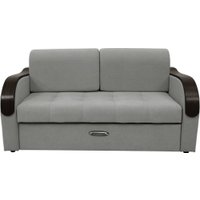 Диван Сириус Лидер-1 НПБ 185x110 (Eva 08 велюр светло-серый)