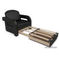 Кресло-кровать Мебель-АРС Кармен-2 (кожзам, черный)