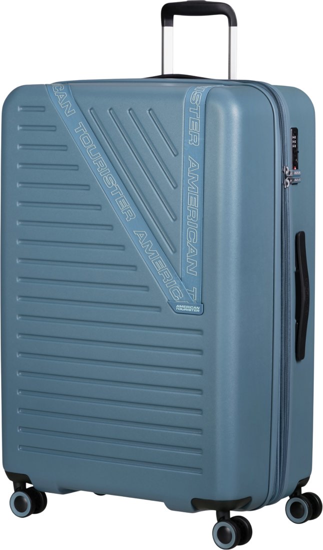 

Чемодан-спиннер American Tourister Dynabelt Rainstorm Blue 77 см