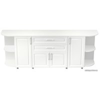 Комод Премиум Валенсия №4 (белый-шелк платина)