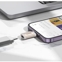 Адаптер Hoco UA31B USB Type-C - Lightning (белый)