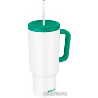 Термокружка Kitfort KT-1247 1.18л (белый/зеленый) в Борисове