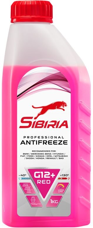 

Антифриз Sibiria G-12 -40 красный 1кг