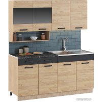 Готовая кухня Genesis Мебель Алиса 13 1.6 (дуб сонома/дуб золотой) в Борисове