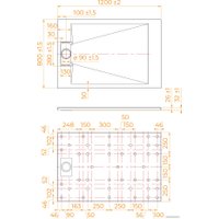 Душевой поддон RGW TUS-W 80x120
