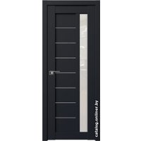 Межкомнатная дверь ProfilDoors 37U L 60x200 (черный матовый, стекло белый триплекс)