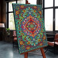 Картина по номерам Молли Восточный ковер 40x50 FHR0614 (зеленый)