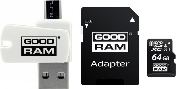

Карта памяти GOODRAM ALL in ONE microSDXC M1A4-0640R12 64GB
