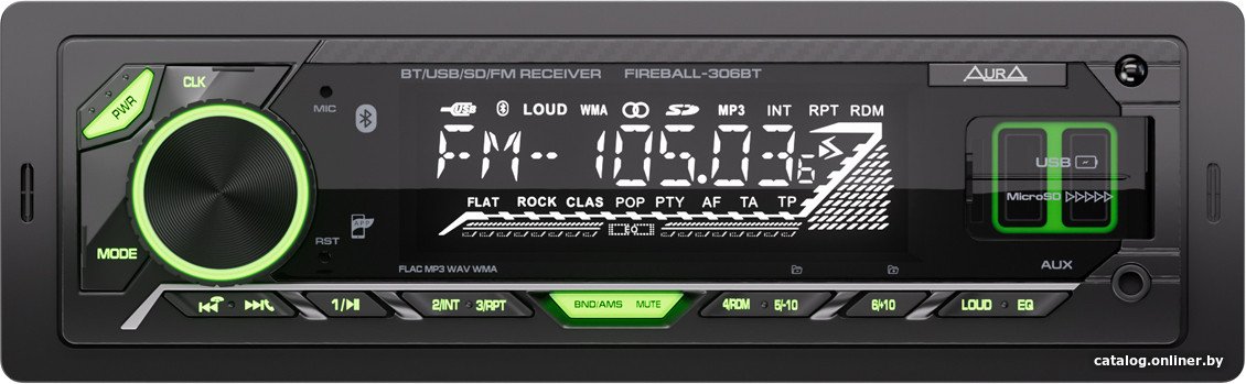 USB-магнитола Aura Fireball-306BT