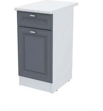 Шкаф напольный Горизонт Настя 400 с ящиком (графит софт)