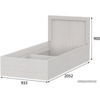 Кровать SV-Мебель Гамма 20 90х200 00-00105062 (ясень анкор светлый/сандал светлый) в Лиде