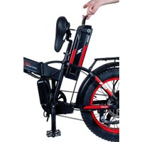 Электровелосипед Minako F10 Dual PRO 2025 (черный/красный)