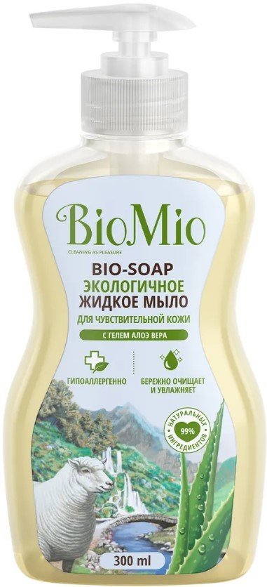 

BioMio Мыло жидкое Sensitive с гелем алоэ вера 300 мл