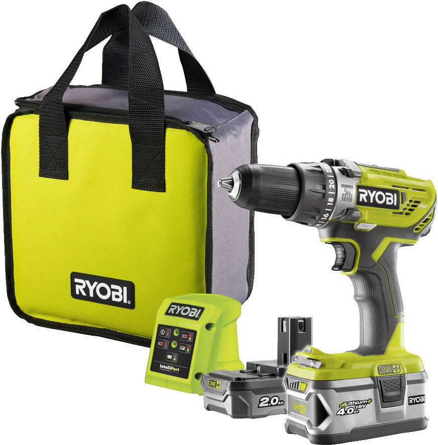 

Ударная дрель-шуруповерт Ryobi R18PD3-242S 5133003820 (с 2-мя АКБ 4 Ah + 2 Ah, сумка)