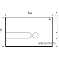 Панель смыва OLI Iplate 670005 (черный soft-touch)