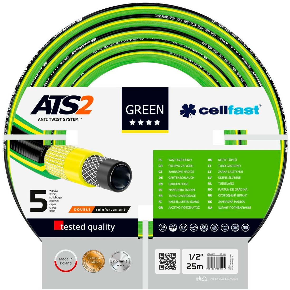 

Шланг Cellfast Green ATS2 (3/4", 25 м) 15-120