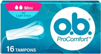 Тампоны без аппликатора O.b. ProComfort Mini (16 шт)