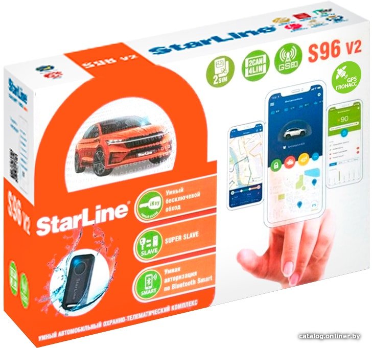 Автосигнализация StarLine S96 v2 2CAN+4LIN 2SIM GSM GPS