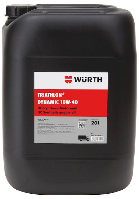 

Моторное масло Wurth Triathlon Dynamik 10W-40 20л