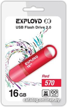 Exployd 570 16GB (czerwony) [EX-16GB-570-Red]