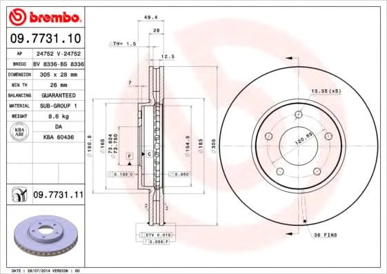 

Brembo 09773111