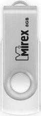 USB Flash Mirex SWIVEL WHITE 8GB (13600-FMUSWT08)