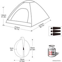 Треккинговая палатка KingCamp Modena 3 KT3037