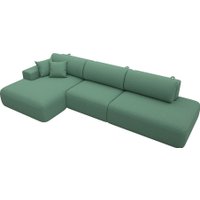 Угловой диван Лига диванов Лига-036 НПБ Модерн Лонг левый 124695L (рогожка амур зеленый)