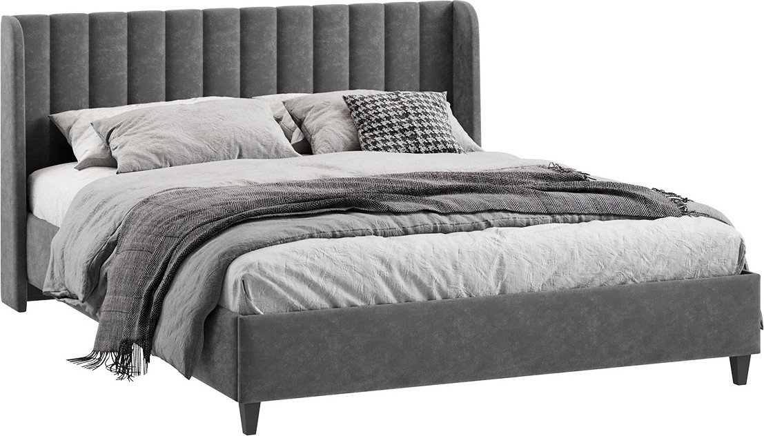 

Кровать Трия Шанель с ПМ 1600 Тип 1 (велюр Brut Grey 16)