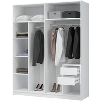 Шкаф распашной Стендмебель Лион ШК-03 4-х створчатый (белый)