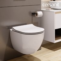 Унитаз подвесной Cersanit Brasko Slim 64824 + Aqua M 40 68177 с кнопкой Corner 64077 (кнопка белый)