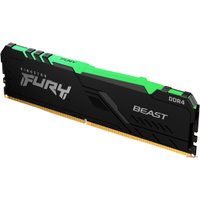 Оперативная память Kingston FURY Beast RGB 4x16GB DDR4 PC4-24000 KF430C15BB1AK4/64