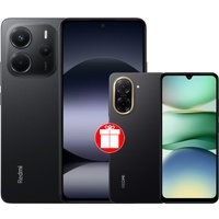 Телефон Xiaomi Redmi Note 14 8GB/256GB международная версия (черный) + Xiaomi Redmi A5 3GB/64GB (полуночный черный) по акции