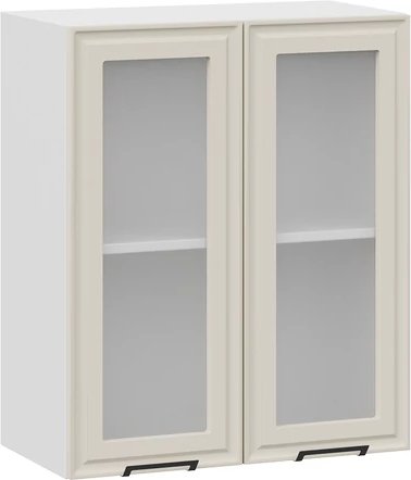 

Шкаф навесной Трия Белладжио 1ВВ6С с двумя дверьми (белый/софт панакота)