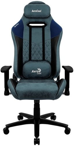 Игровое (геймерское) кресло AeroCool Duke Steel Blue (черный/синий)