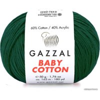 Пряжа для вязания Gazzal Baby cotton 3422 50 г 165 м (зеленый)