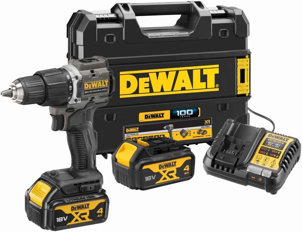 Ударная дрель-шуруповерт DeWalt DCD100M2T (с 2-мя АКБ, кейс)