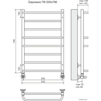 Полотенцесушитель TERMINUS Евромикс П8 (500x796)