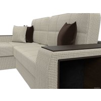 Угловой диван Лига диванов Брюссель левый 110659L (рогожка корфу 02)