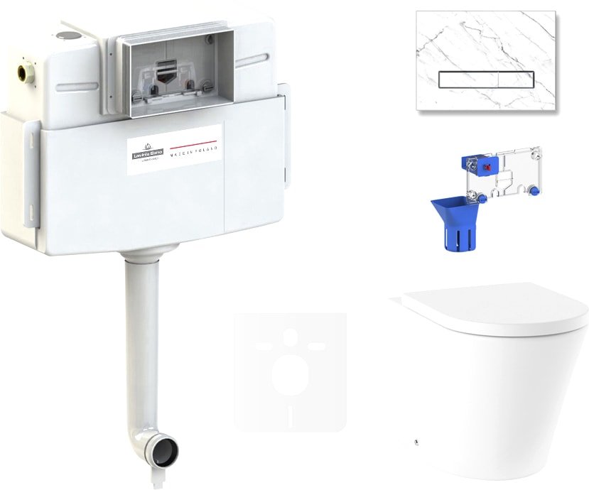 

Унитаз приставной Lavinia Boho Relfix Biore 5 в 1 87551050 (statuary искусств. камень)