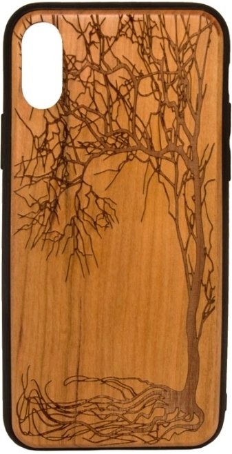 

Чехол для телефона Case Wood для Apple iPhone X (черешня, зима)